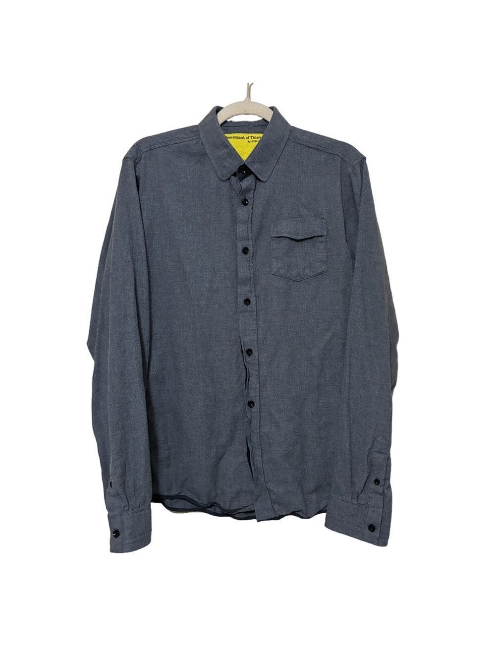 Descendant Of Thieves Dres Ladro Button Down Shirt Mens XL Dark Gray Limited 344